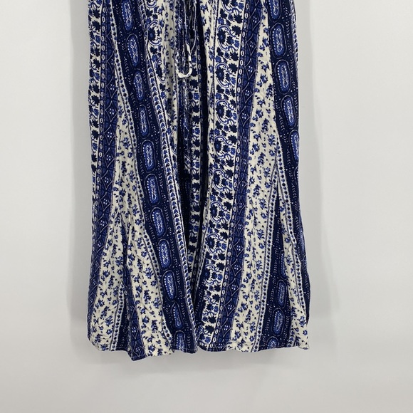 Hollister Blue and White Multi Print Boho Dress - Picture 6 of 9